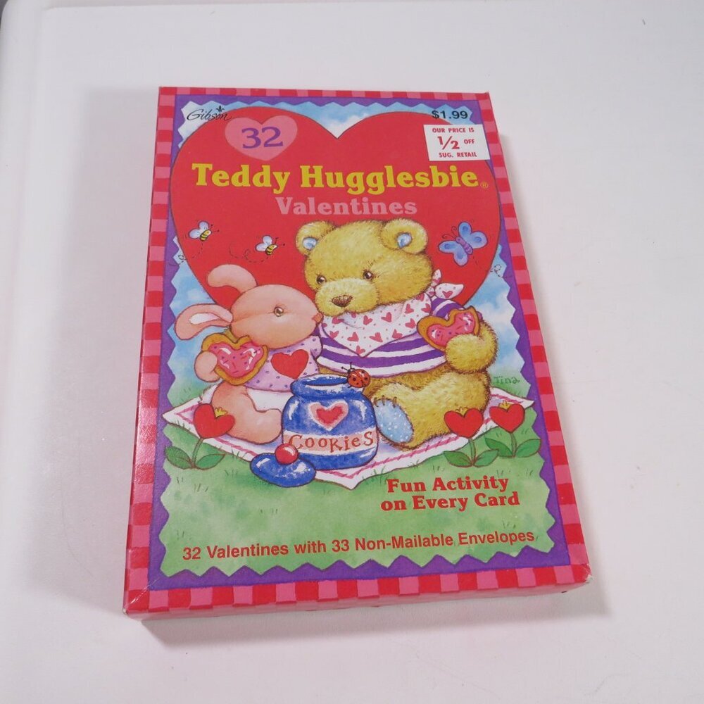 Gibson Teddy Bear 90s Valentines NEW UNOPENED BOX